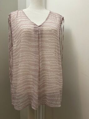 Vince Camuto Dusty Blush Sleeveless V-Neck Tunic